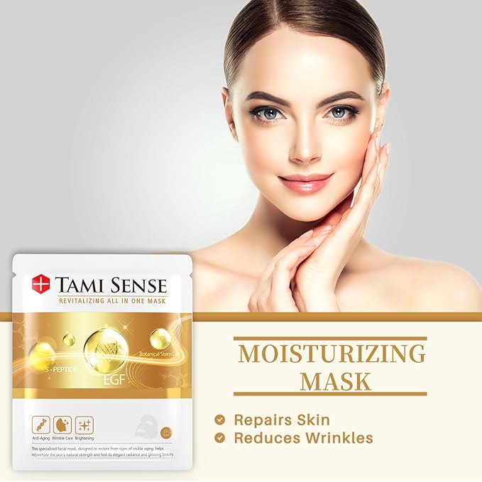 33ml Essence Best Moisturizing Face Mask For Korean Skincare - Sheet Masks with 33ml Serum Vitamin B Complex Rice Extract Collagen & Face Moisturizer for women men (25 Masks)