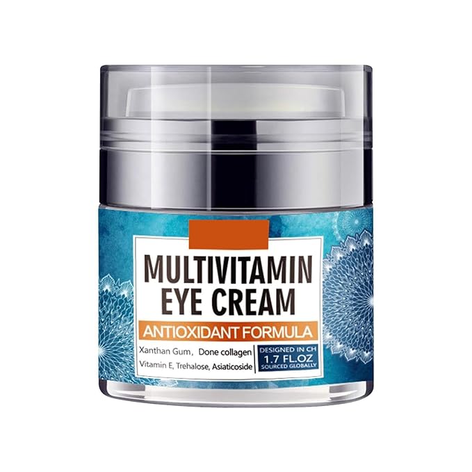Eye Cream for Women, Multivitamin Eye Cream Under Eye Cream for Dark Circles Anti Aging and Wrinkle Deeply Moisturizing Reduces Bags Puffiness Face Tightening Eye Lift 1.7oz