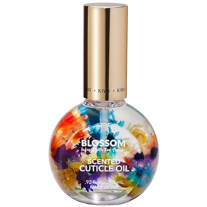 Blossom Cuticle Oil for Nails, Hydrating, Moisturizing, Scented Nail Oil Cuticle Care, Infused with Real Flowers, Made in USA, 0.92 fl. oz, Kiwi