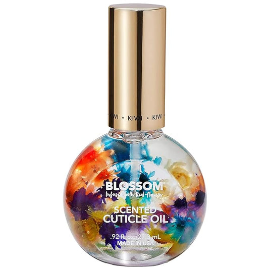 Blossom Cuticle Oil for Nails, Hydrating, Moisturizing, Scented Nail Oil Cuticle Care, Infused with Real Flowers, Made in USA, 0.92 fl. oz, Kiwi