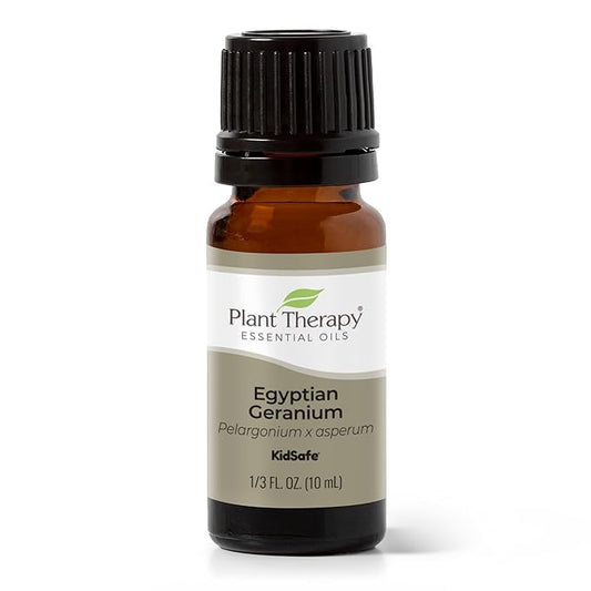 Plant Therapy Egyptian Geranium Essential Oil 100% Pure, Undiluted, Natural Aromatherapy, Therapeutic Grade 10 mL (1/3 oz)