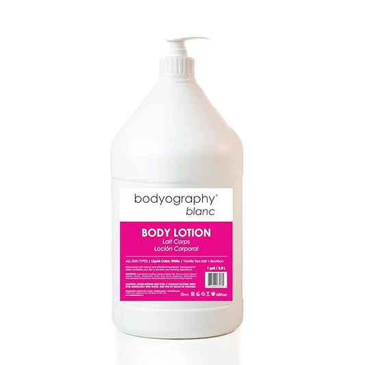 Bodyography blanc- Lotion | Vanilla White Tea Lotion Bottle with Pump, Suitable for All Skin Types