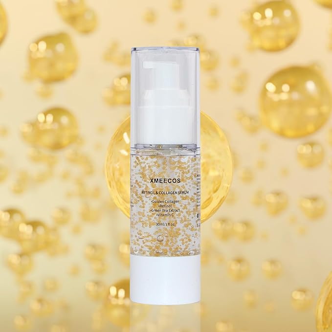 Retinol and Collagen Serum for face with Collagen Balls Niacinamide Green Tea Extract Vitamin C Retinol Natural Anti-aging Moisturizing Vitamin A Soothing and Amino Acid| Giftable|