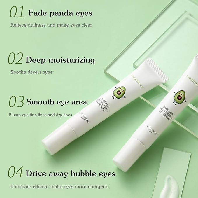 Avocado Hydrating Eye Cream Elastic Moisturizing Eye Cream Remove Pouches Dark Circles Anti-Wrinkle Diminishing Eye Lines Lifting Firming