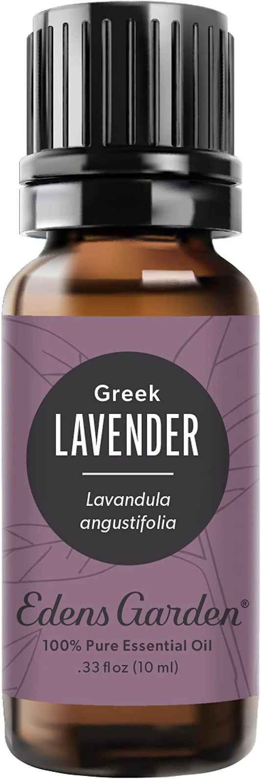 Edens Garden Lavender- Greek Essential Oil- 100% Pure Premium Grade, Undiluted, Natural, Therapeutic, Aromatherapy, The Best for Diffuser, Face, Hair, Kid Safe 10 ml (.33 fl oz)