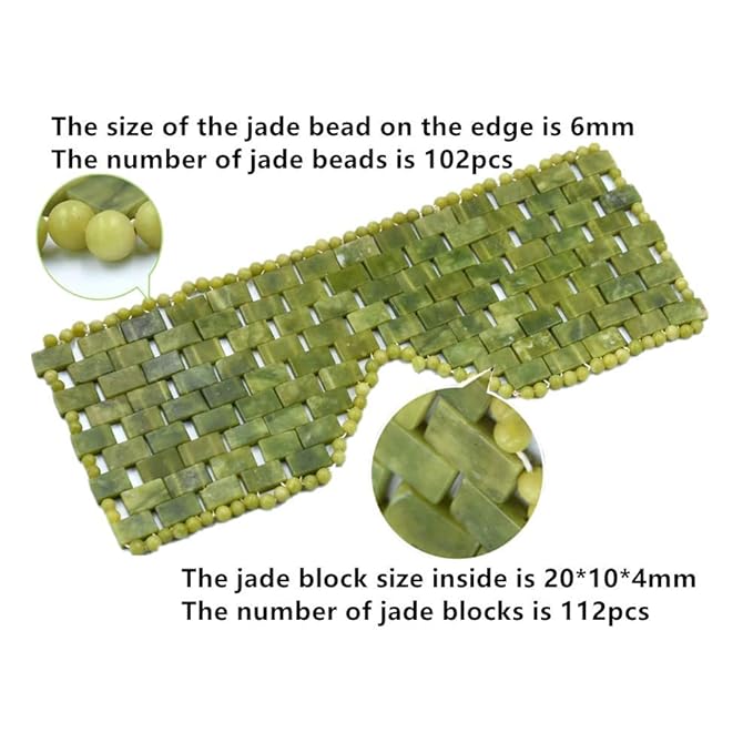 AITELEI Natural Jade Eye Mask Anti-Aging Facial Sleeping Eye Mask Hot or Cold Therapy Blindfold for Puffy Eyes, eye masks for dark circles and puffiness Massage Tool
