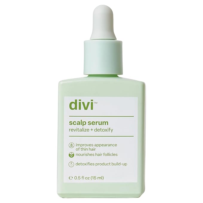 Divi Scalp Serum for Thinning Hair, 15ml – Clinically Tested, Nourishing Formula with Amino Acids, Caffeine & Rosemary Oil – Promotes Healthy Scalp & Fuller-Looking Hair, Reduces Oil & Product Buildup