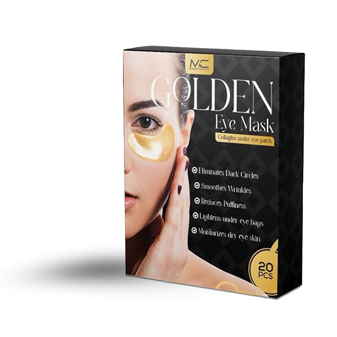 MC UNDER EYE PATCH(20PCS),MC GOLDEN EYE MASK,UNDER EYE CARE,FACIAL CARE,UNDER EYE COLLAGEN PATCH,COLLAGEN GEL PADS FOR MEN AND WOMEN., 1 Count (Pack of 20)
