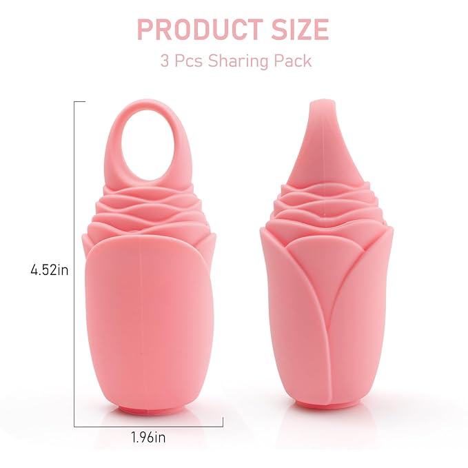 Facial Ice Roller Silicone Mold Reusable for Women 1Pc Face and Eye Neck Cold Skin Care Tools Freezer De-puff Eyes Bag Reduce Migraine Pain - Coral Pink