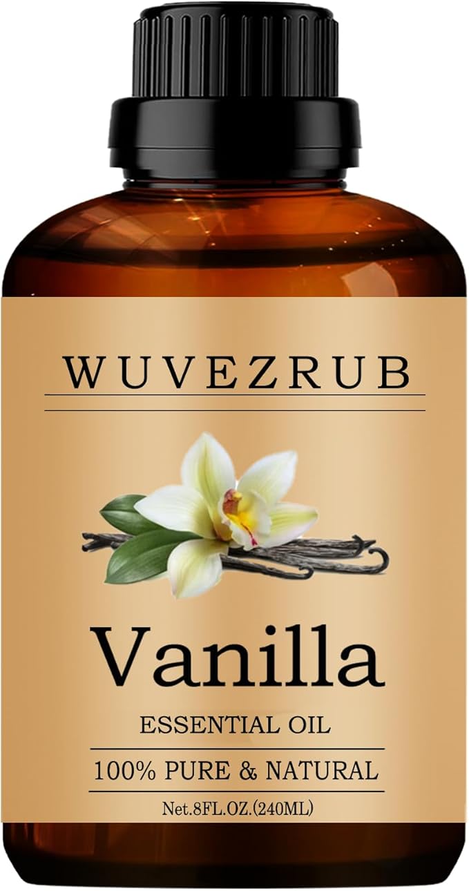Vanilla Essential Oils 240ML, Pure Vanilla Essential Oil for Aromatherapy Diffuser - 8 Fl Oz