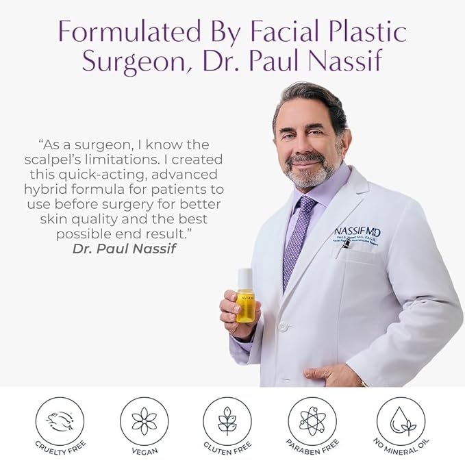 NassifMD Hydro-Screen Hydrating Serum with Hyaluronic Acid & Ceramides – Lightweight, Fast-Absorbing Formula for Smooth, Plump, Moisturized Skin – Ideal for Dry or Sensitive Skin