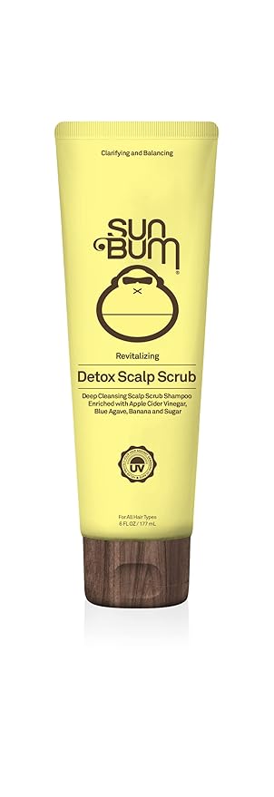 Sun Bum Revitalizing Detox Scalp Scrub | Vegan and Cruelty Free Moisturizing and Deep Cleansing and Exfoliating Hair Wash with Apple Cider Vinegar | 6 oz