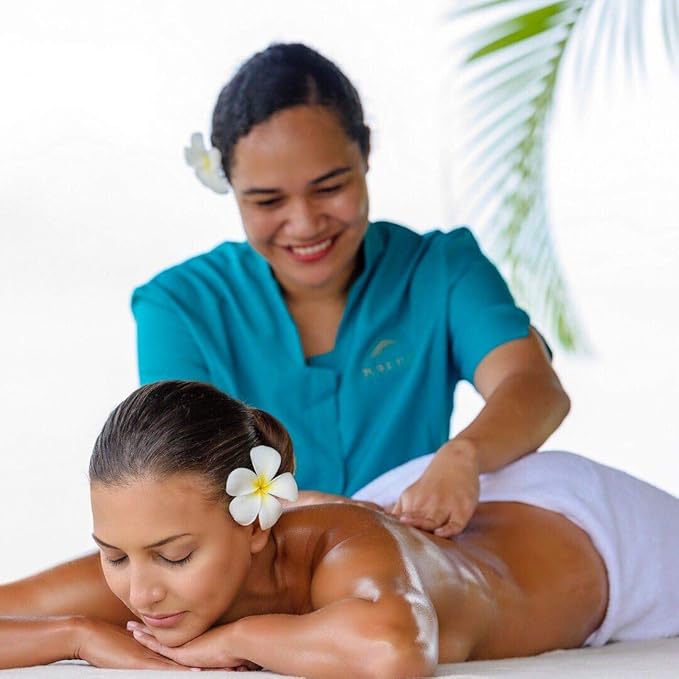 Pure Fiji Spa Gifts for Women and Man - Body Gift Box Include: Sugar Scrub, Bath and Body Oil, Body Butter and Body Lotion, Scent Frangipani