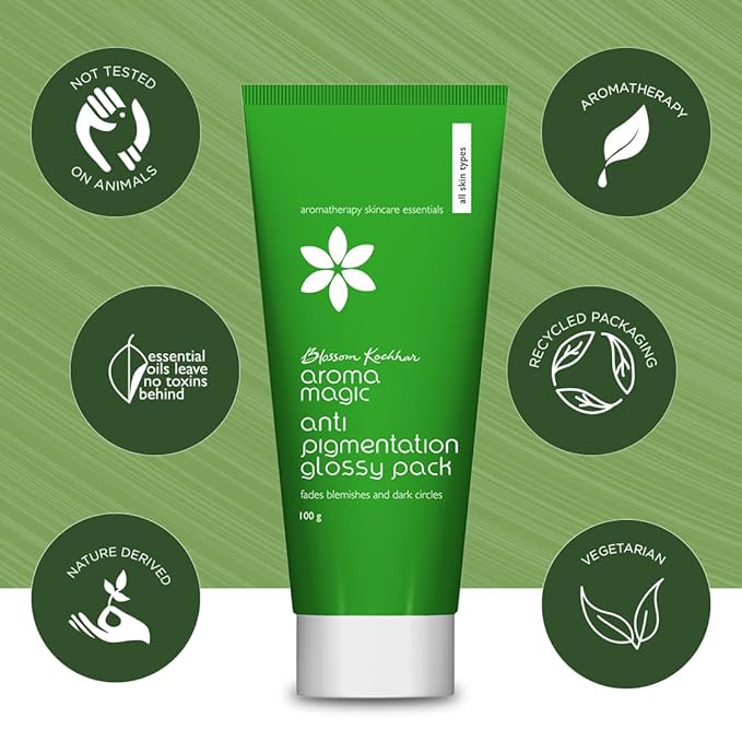 Anti Pigmentation Glossy Pack | Reduces Blemishes & Dark Circles | Hydrating Face Pack for Smooth, Even Toned Skin | Suitable for All Skin Types | 3.53 Oz (100g)