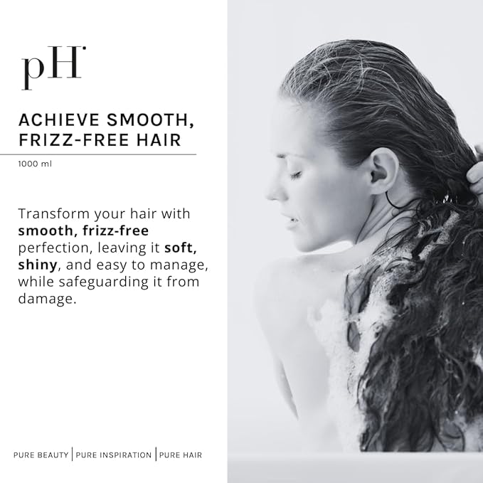 pH PURE HAIR Smooth Perfect Anti Frizz Hair Mask - Softens and adds shine for Frizzy, Unruly Hair, Enriched with Monoi Oil and Magnolia Extract 33.8 Oz