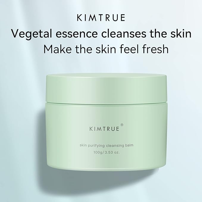 Kimtrue Makeup Cleansing Balm, Skin Purifying Makeup Remover Balm for Oily Skin, Gentle Facial Cleanser, Hydrate & Moisturize, 100g/3.53oz