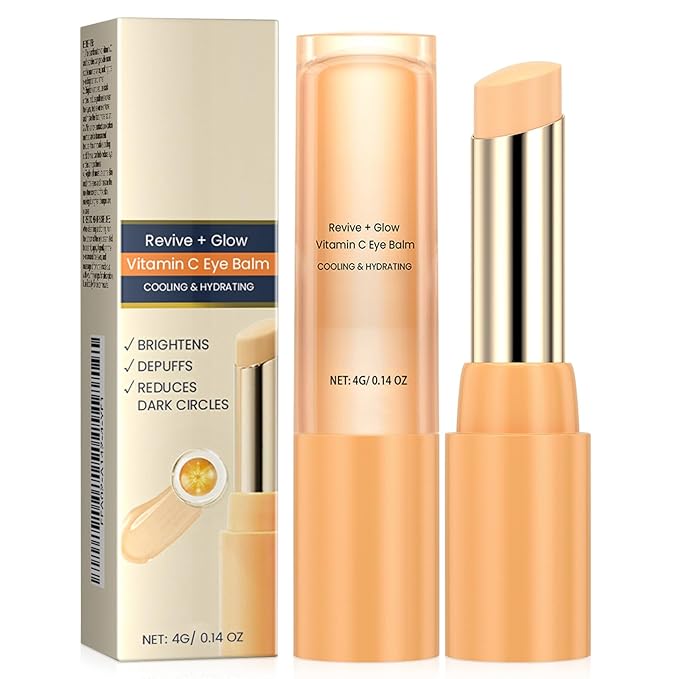 2PCS Revive Glow Vitamin C Eye Balm, Hydrating Eye Cream,Improve Dark Circles,Brightens Skin Tone,Reduces Puffiness