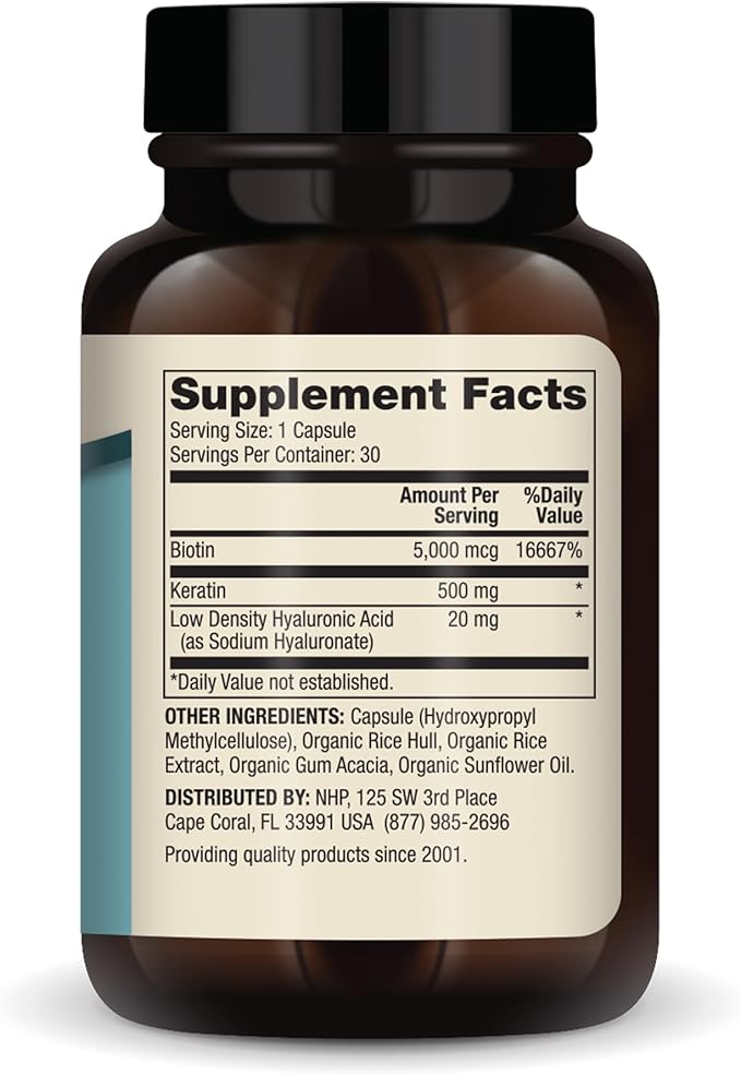 Dr. Mercola Hair, Skin & Nails (3 Pack) 30 Capsules (30 Servings), with Biotin, Solubilized Keratin, and Low Density Hyaluronic Acid, Non GMO, Gluten Free, Soy Free