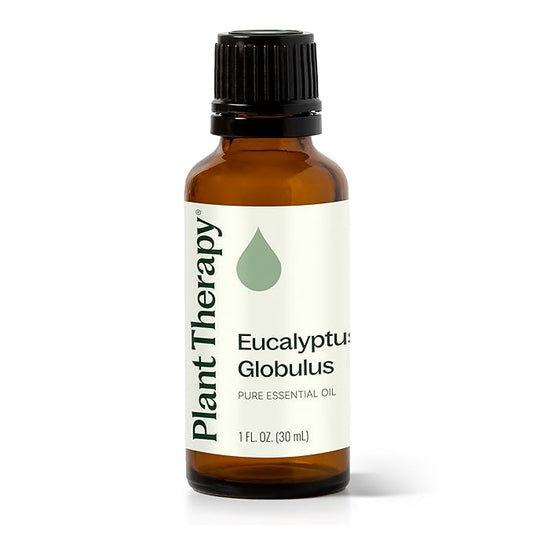 Plant Therapy Eucalyptus Globulus Essential Oil 30 mL (1 oz) for Diffuser, Skin, Hair, Aromatherapy DIYs, and Clear Breathing, 100% Pure, Undiluted, Therapeutic Grade