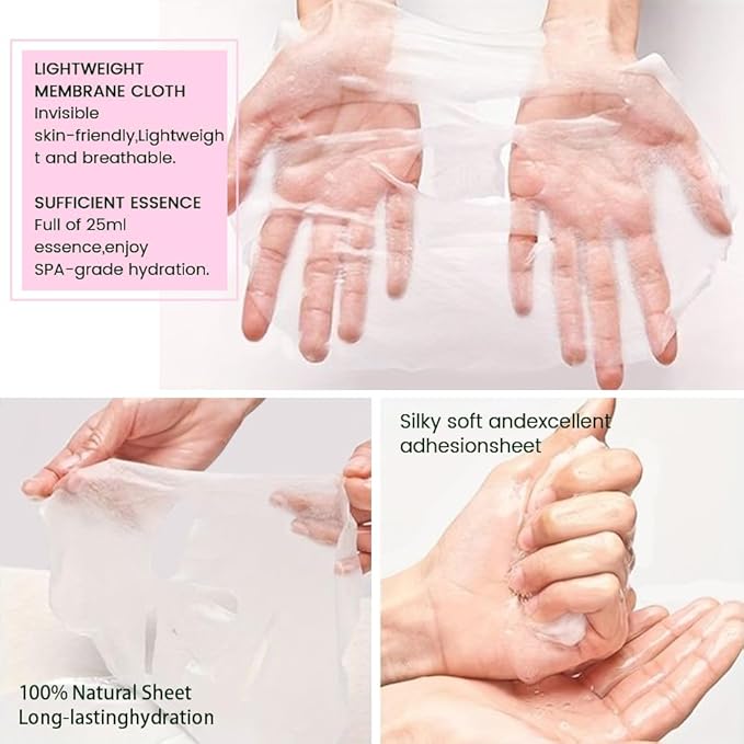 Niacinamide Face Masks Skincare,Nourish,Deep Moisturizing,Atural Skin Care Spa Face Mask,Hydrating Smoothing Face Masks for Women Men,for All Skin Types 6 Pack