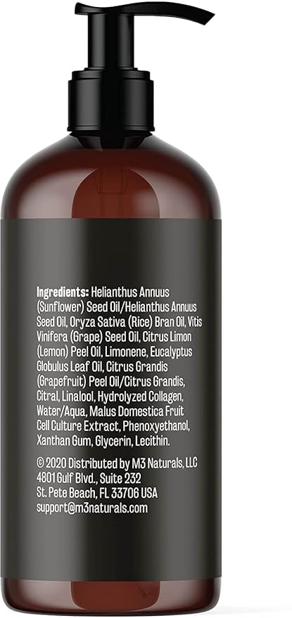 Anti Cellulite Massage Oil - Body Oil and Massage Oil for Massage Therapy | Infused with Collagen and Stem Cell Skin Tightening Cellulite Cream and Massage Lotion for Women 16 Fl Oz by M3 Naturals
