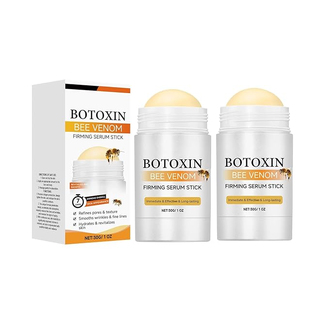 Botox Bee Venom Firming Serum Stick, Bee Venom Wrinkle Removal Serum Stick, Firming & Wrinkle-Reducing Cream, Hydrates & Nourishes Skin Firming Cream For Face and Body. 2pcs 30g