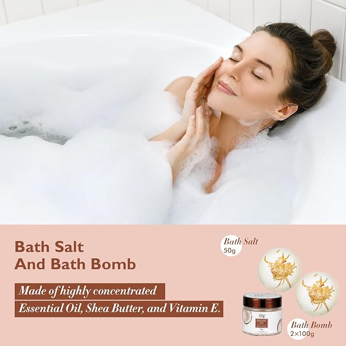 Mothers Day Gifts for Mom Coconut Vanilla Spa Gift Basket for Women 18 Pcs Luxury Bath & Body Set with Shower Gel | Relaxing Self Care Pampering Gifts for Her, Birthday, Christmas, Bridal Shower