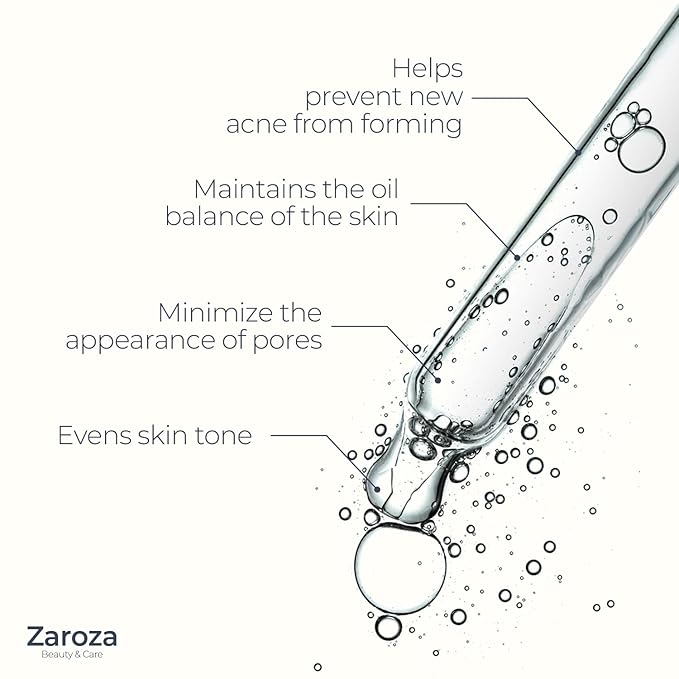 Anti-Acne Serum – Salicylic Acid, Azelaic Acid & Niacinamide Formula – Clears Acne, Fights Breakouts, Balances Oily Skin & Fades Dark Spots – Vegan Face & Body Serum – 1 fl oz