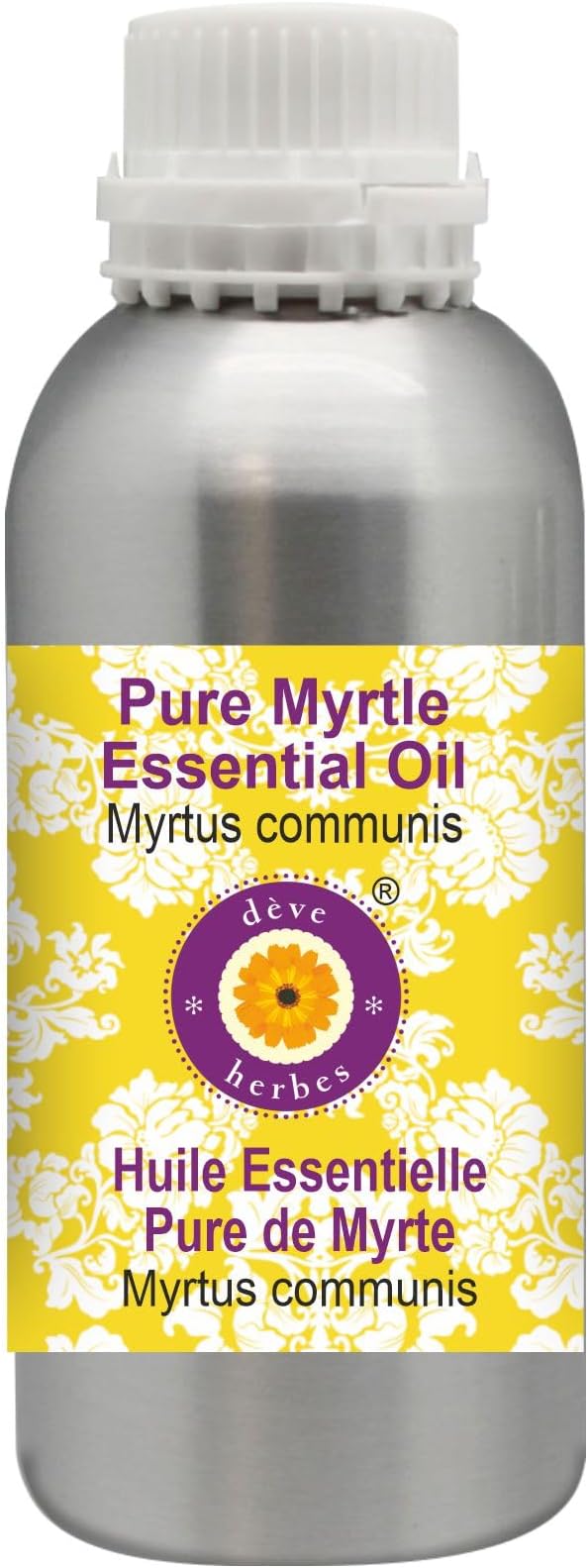 Deve Herbes Pure Myrtle Essential Oil (Myrtus communis) Steam Distilled 300ml (10 oz)