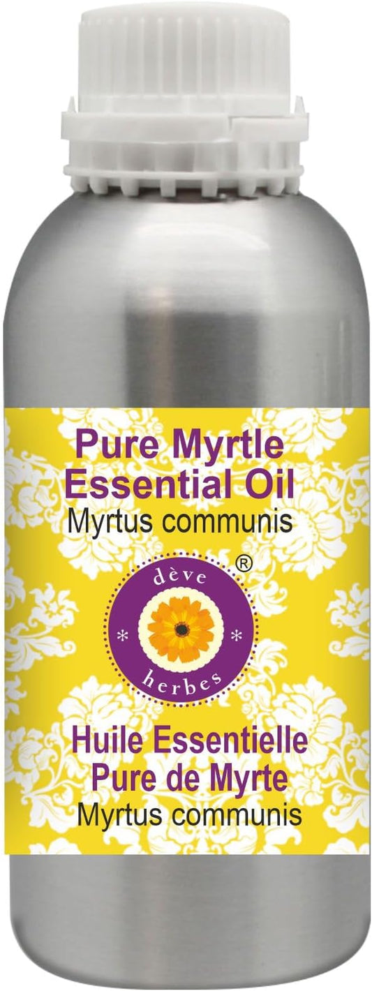 Deve Herbes Pure Myrtle Essential Oil (Myrtus communis) Steam Distilled 300ml (10 oz)