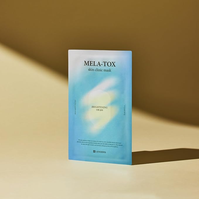 LEADERS Mela-Tox Skin Clinic Mask | Help Support and Refresh Skin Mask, Gentle & Non Irritating | Suitable for All Skin Types - 10 Sheets