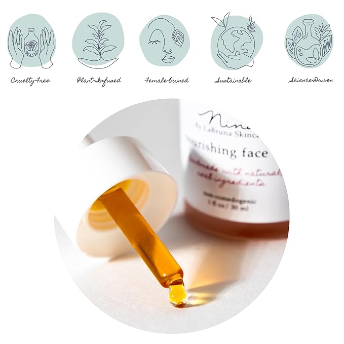 Nourishing Facial Oil - 1 Fl Oz - Cleansing Vitamin C Face Oil for Dry Skin - Gua Sha Facial Oil for Women - Dry Skin Face Moisturizer for Aging Skin Care