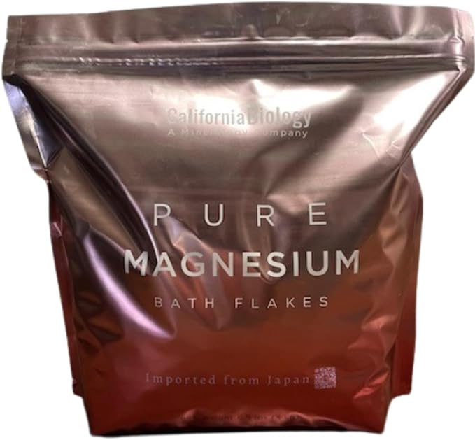 CB California BIOLOGY - Magnesium Flakes - Body & Foot Bath Soaks, Japanese Pure Magnesium Chloride, Epsom Salts Alternative, High Absorption Natural Support for Muscles Wellness & Relaxation, 6.5lbs
