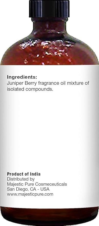 MAJESTIC PURE Juniper Essential Oil | 100% Pure and Natural Juniper Oil | Premium Grade Essential Oils for Hair Care, Home Diffusers, Skin, Aromatherapy, Massage and Humidifiers | 4 Fl Oz