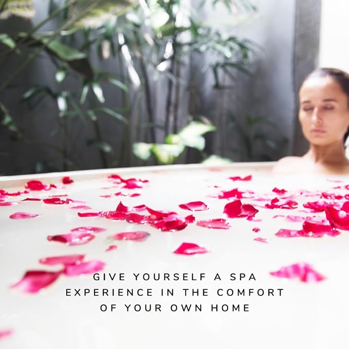 Natural Bath Salt Soak – Exfoliating Dead Sea Salt & Himalayan Salt for Relaxing Spa Experience, Soft & Smooth Skin (Detox - Rose)