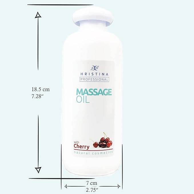 Massage Oil with Cherry Scent for Relaxing, Body Massage, Skin Care | Infused with Grape Seed, Sesame and Almond Oil | Sensual Massage Lotion moisturising for Massage,500ml