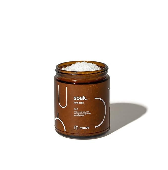 Maude Soak No. 1 - Nourishing Bath Salts - Self Care Gifts for Women + Men - Magnesium Soak with Dead Sea Salt + Potassium Chloride to Soften Skin - Vegan-Friendly + Paraben-Free (8 oz)