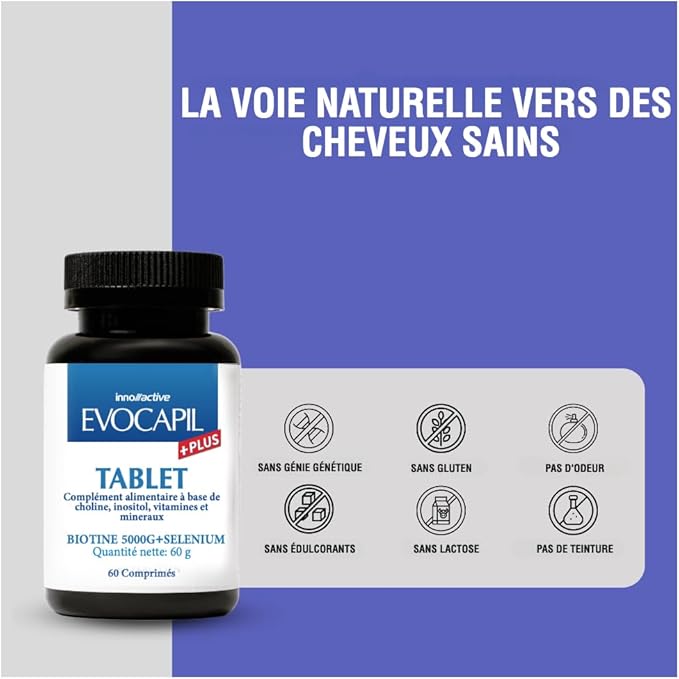 PLUS Hair Vitamins with Biotin, Selenium, Choline, Zinc, 60 Tablets