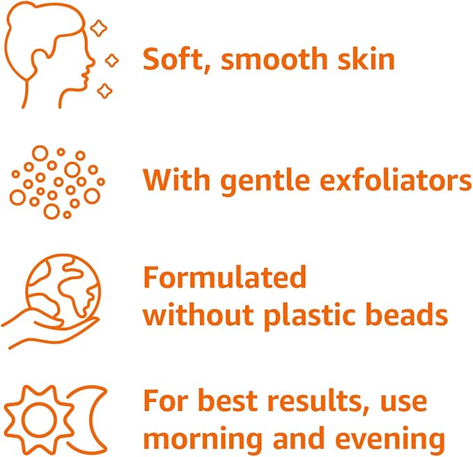 Amazon Basics Replenishing Cleanser Exfoliating Face Wash, Unscented, 6.78 fl oz (Pack of 1)