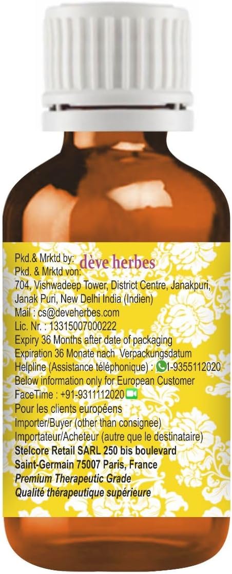 Deve Herbes Pure Manuka Essential Oil (Leptospermum scoparium) Steam Distilled 5ml (0.16 oz)