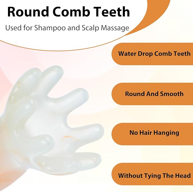 2Pcs Octopus Head Massager Comb, Protable Head Scratcher Massager Point Back Neck Scalp Tool Body Sculpting Contouring Tools Gift for Mother Sister Lover