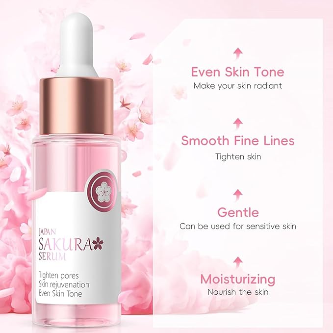 Sakura Birthday Gifts for Womens & Teens Girls Skincare Set, Sakura Extract Skin Care Set, skincare for girls 10-12, skin care for teens 10-12, kids skin care set for girls ages 8-12 (Sakura Set B)