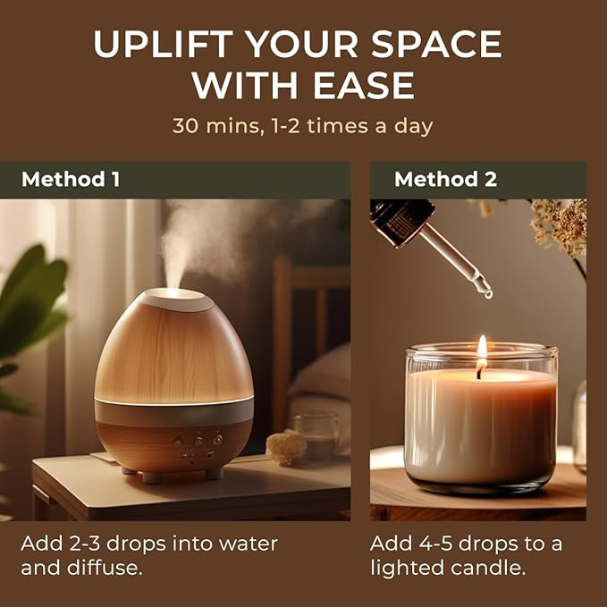 Gya Labs Eucalyptus Lemon Essential Oil for Diffuser - 0.34 Fl Oz - 100% Pure Natural Lemon Eucalyptus Oil for Skin, Candles Making Scent & Aromatherapy