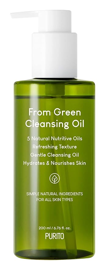 PURITO From Green Cleansing Oil 6.76 fl.oz / 200ml Gentle Facial Cleanser, Cruelty-free & Vegan, Nature-derived Oils (Renewal)