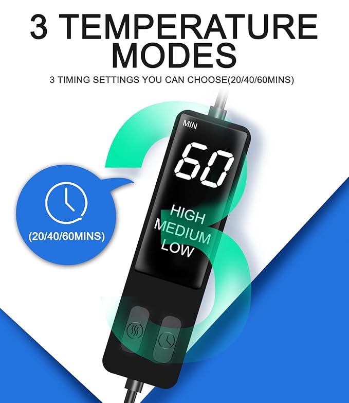 Aroma Season Electric Heated Eye Mask & Microwavable Heat Eye Compress with Flaxseed for Dry Eyes, SPA Warm Eye Mask, Relief Eye Fatigue (2 Packs) Blue