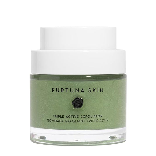 Furtuna Skin Triple Action Exfoliator - Olive-Infused Facial Scrub, Smooths, All Skin Types, Vegan, 80ml