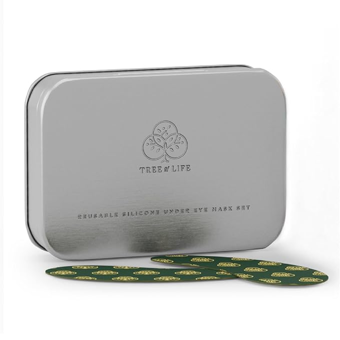 Tree of Life Reusable (90 Uses) - Dark Circles Under Eye Treatment Patches for Puffy Eyes - Silicone Patch to Reduce Puffiness - Mask for Reducing Wrinkles & Fine Lines - Dermatologist-Tested, 1 Pair