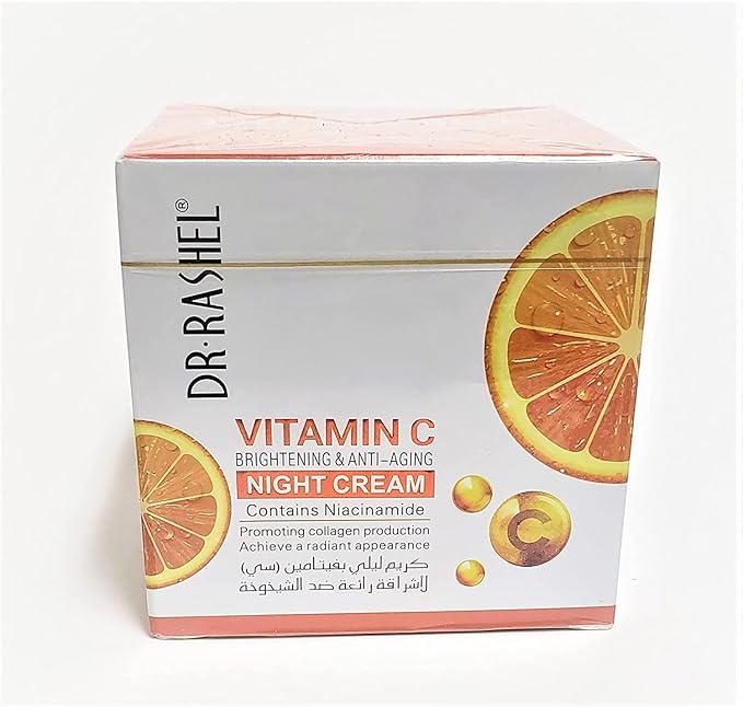 Dr Rashel Vitamin C Face Night Cream With Niacinamide and Collagen | Moisturizer | Anti-Aging | Lift & Firming Skin size 1.76 oz