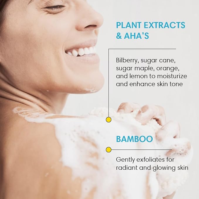 ShiKai Very Clean Bamboo Body Scrub (Refresh Coconut, 6 oz) | Gentle Hydrating & Exfoliating Skin Cleanser | With 5 Fruit Complex & AHA Acids