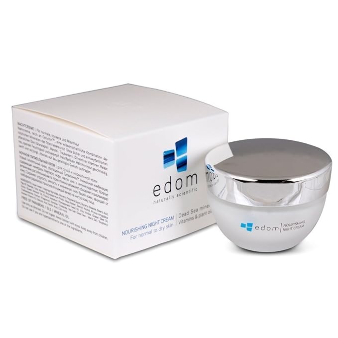 Edom Nourishing Night Cream 50ml, Anti Aging Face Moisturizer, Dead Sea Minerals, Skin Care,Facial Cleanser Lotion